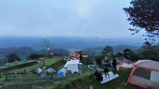 morning atmosphere at the campsite