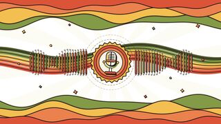 Retro Podcast Audio Wave Animation