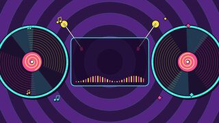DJ Turntable and Equalizer Audio Animation