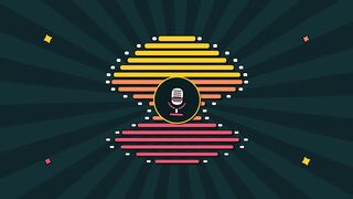 Dynamic Retro Podcast Audio Visualizer Animation