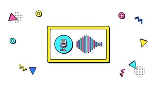 Memphis Style Podcast Audio Wave Animation