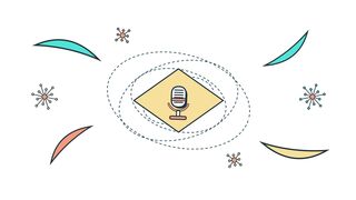 Mid-Century Retro Podcast Microphone Animation