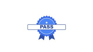 Blue Ribbon Stamp PASS Animation Badge