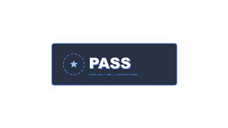 Modern Tech Box PASS Status Motion Graphic