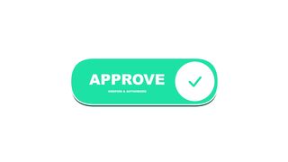 Animated Pill Badge APPROVE Verification Graphic