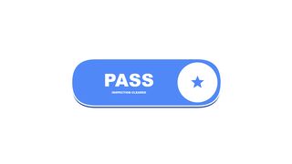 Animated Pill Badge PASS Inspection Graphic