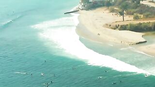 Surfing in malibu
