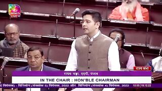 Ragave chada aam admi party leader in rajya saba fairing speech