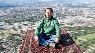 "Melayang di Atas Kota: Petualangan dengan Permadani Terbang"
