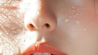 Mesmerizing Wet Look Beauty ✨ Sunlight, Water Drops & Cinematic Glow
