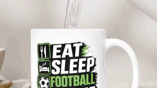Eat Sleep Football Repeat mug