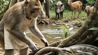 Heroic Monkey Saves a Venomous Snake in the Amazon! 🐒🐍