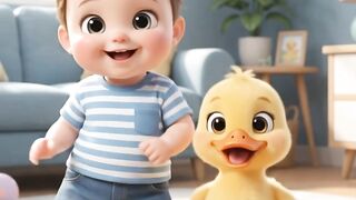 🐥 মিষ্টি হাঁস ও ছোট্ট শিশুর মজার নাচ! 👶🎶 |