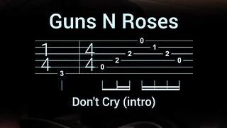 Guns N' Roses – Don't Cry Intro Guitar Tutorial | Acoustic Guitar Tabs