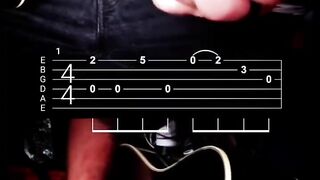 Beautiful Acoustic Guitar Riff 🎸 | Guitar Tabs Tutorial #Shorts