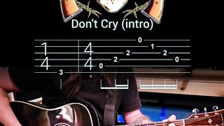 Guns N' Roses – Don't Cry Intro 🎸 | Acoustic Guitar Tabs #Shorts