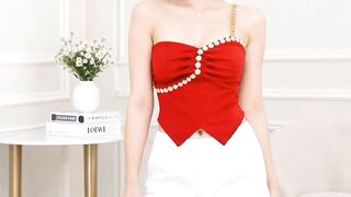 Atasan Wanita Top Strap Rantai Gold Elegan,