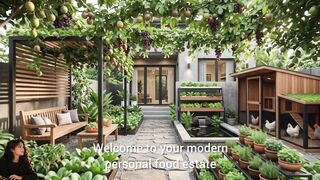 🍇A Complete Backyard Urban Farm🍅🐓
