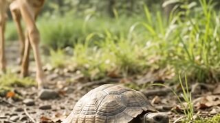 The Tiny Turtle That Scared a Deer 😂🐢🦌 part 1