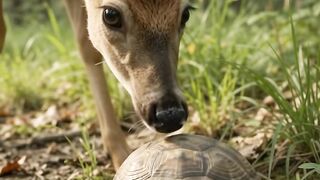 The Tiny Turtle That Scared a Deer 😂🐢🦌 part 2