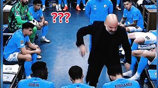 Pep scolds the Manchester City players 😲🔥