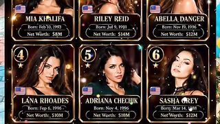 🌟 TOP 9 MOST FAMOUS ADULT ENTERTAINMENT STARS IN THE WORLD! 🌟