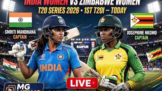 India Women vs Zimbabwe Women 1st T20I LIVE Today 2026 | Smriti Mandhana New Captain | Raipur Stadium | MG NEWS LIVE