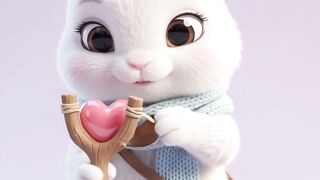 Rabbit shooting heart ❤️