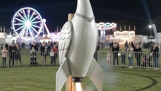 Launching a peacock rocket that explodes into the most unbelievable firework display! 🦚🚀