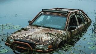 Rusted Cruiser Pulled From a Lake Becomes a Desert Beast