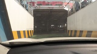 Getting on ship by car