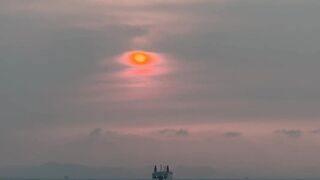 Beautiful sunset at sea