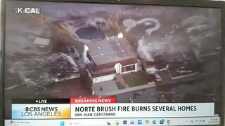 BREAKING NEWS: Norte Brush Fire Burns Several Homes in San Juan Capistrano - CBS Los Angeles Live*