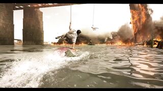 RRR Train Blast Scene VFX Breakdown | Surpreeze VFX Studio | Srinivas Mohan | SS Rajamouli