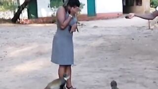 sister with monkeys????.