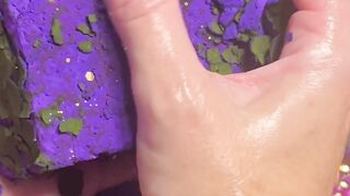 Gym Chalk Purple Flaky ???? Stress free | Satisfying Video |ASMR