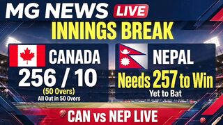 INNINGS BREAK: Canada 256 All Out (50) | Nepal Needs 257 to Win | CAN vs NEP 138th Match League 2