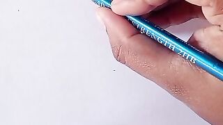 Easy drawing pencil 📝💯 saktch 💯💕