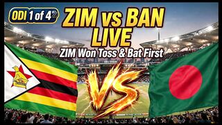 ZIM vs BAN LIVE | Zimbabwe vs Bangladesh 1st ODI LIVE | ZIM Won Toss & Bat First | Live Score