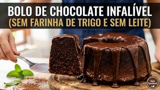 Bolo de Chocolate Fofinho e Úmido: Sem Farinha de Trigo e Sem Leite!
