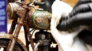 VintageMotorcycle #RustRestoration #SatisfyingCleaning #MiniatureRestora