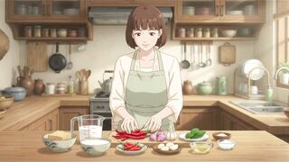 Aiko Makes Indonesian Sambal Tempoyak Santan | Anime Cooking