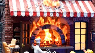 Miniature Bakery Fire Rescue  | Tiny Firefighters in Action