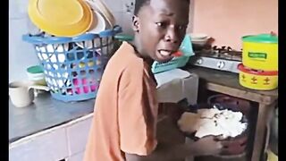 Toddler throwing food away