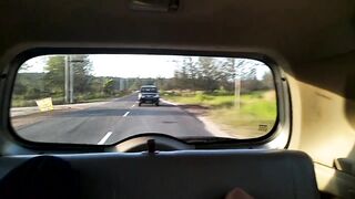 POV you look behind in the car