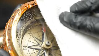 AntiqueCompass #BrassRestoration #RustRemoval #VintageObjects #SatisfyingCleaning