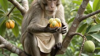 Eating yellow fruit