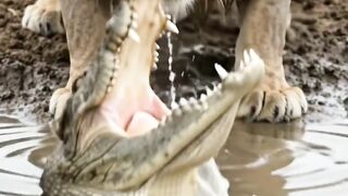 Lion vs crocodile 🐊— Wildest Battle for Survival! 🦁🔥 | Wildlife Action