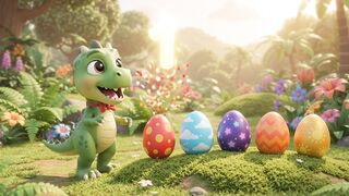 Learn to Count 1 to 5 with Cute Baby Dinosaur | 3D Animation Cartoon for Kids