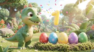 Learn to Count 1 to 5 with Cute Baby Dinosaur | 3D Animation Cartoon for Kids 3